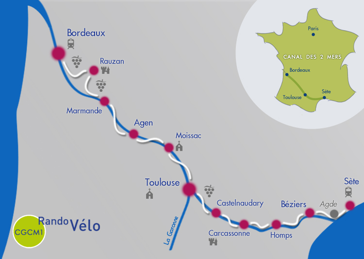 The Canal des 2 Mers from Bordeaux to Sète by bike
